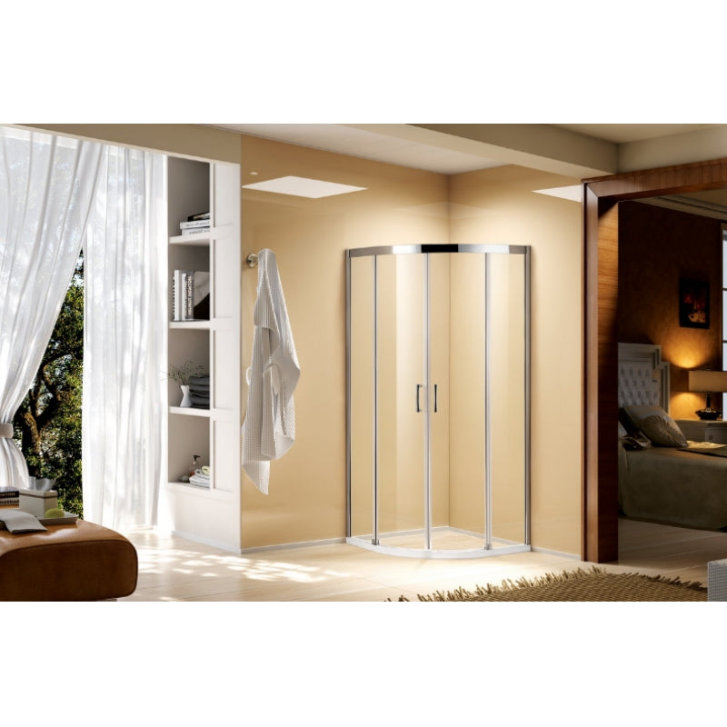 8K High Gloss Sector Shape Shower Enclosure made of High-Quality Sanitary Grade Tempered Glass LBS7803